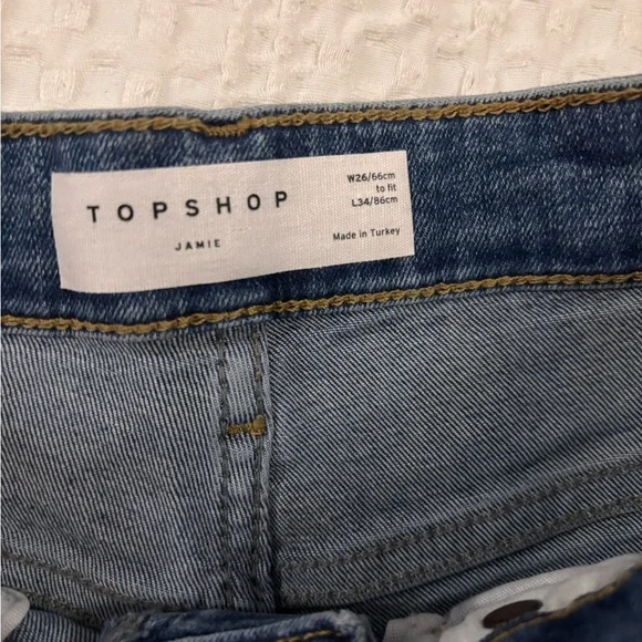 Topshop JAMIE Classic Blue Straight Leg Jeans - Picture 3 of 4